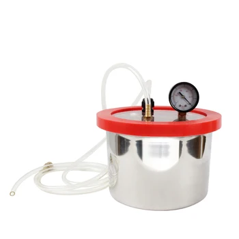 

1 Gallon 180MM Diameter 130MM Height Stainless Steel Vacuum Chamber for Resin, 3/4" Acrylic Lid