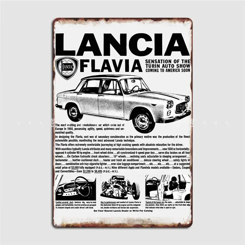 Lancia Svasia Targhe In Metallo Wall Cave Cave Pub Poster Personalizzato In Latta