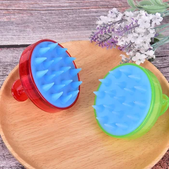 

Comb Handheld 4 Colors Silicone Scalp Shampoo Massage Brush Washing Comb Shower Head Hair Mini Head Meridian Massage Wide Tooth