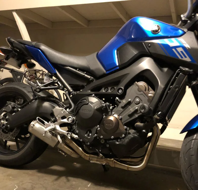 Слипоны MT-09 FZ-09 мотоцикл выхлопной полный системный глушитель Escape Baffle наконечник заголовок передней трубы для Yamaha MT09 FZ09