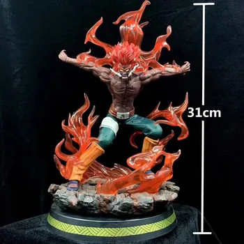 

31cm Naruto GK The Second Generation Might Guy Eight Doors Armor Illuminated Lights Statue Action Figure Christmas Toy Doll
