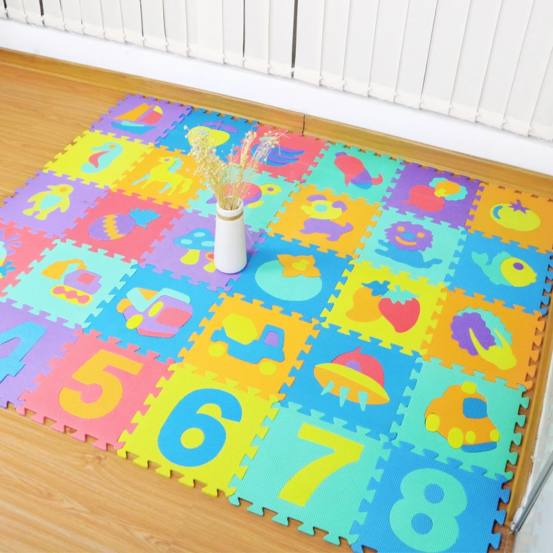 

9PCS Baby EVA Foam Play Puzzle Mat Color Animal Crawling Carpet Rugs Interlocking Floor Protective Tiles Soft Kids Jigsaw Mats