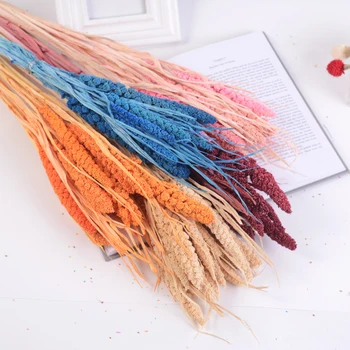 

10Pc Artificial Wheat Ears Flower Natural Dry Flower Grain Wheat Bouquet for Wedding Party Home Decoration DIY Craft Scrapbook