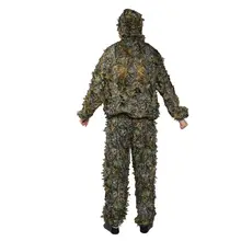 Охотничья одежда Ghillie костюм CS тренировочное 3D пальто с листьями Брюки камуфляжные уличные мужские женские детские бионические птицы с листьями Охотничья одежда Ghillie костюм CS тренировочное 3D пальто с листьями Брюки камуфляжные уличные мужские женские детские бионические птицы с листьями