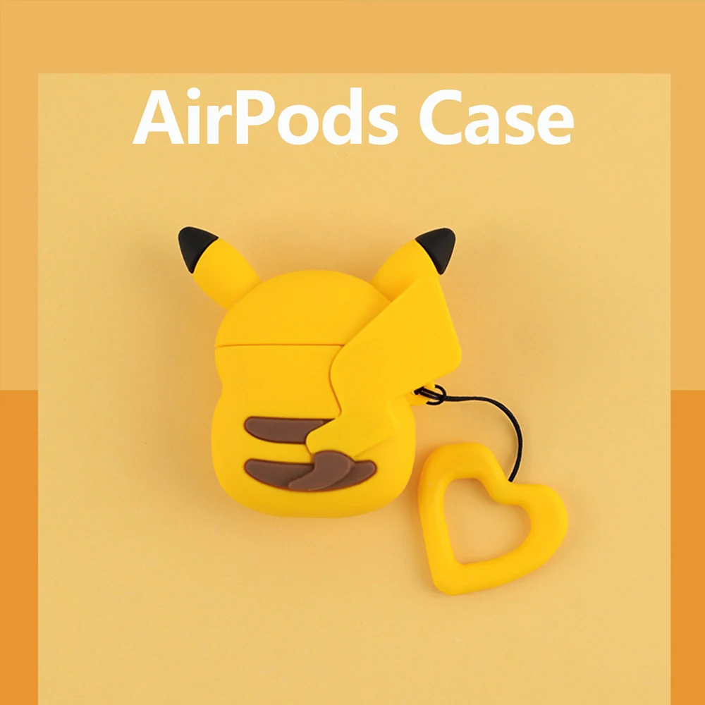 Чехлы для наушников Pikachi Kabigon с милым медведем из мультфильма Apple Airpods 1 2