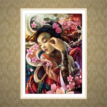

New Sexy Attractive Flower Girls 5D DIY Diamond Painting Mosaic Diamond Embroidery Cross Stitch Needlework Crafts Decoration
