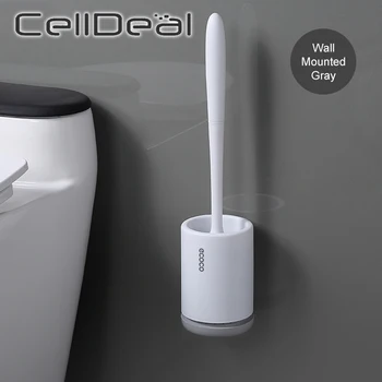 

TPR Toilet Brush Rubber Head Holder Cleaning Brush For Toilet Wall Hanging Household Floor Cleaning Bathroom Accessories