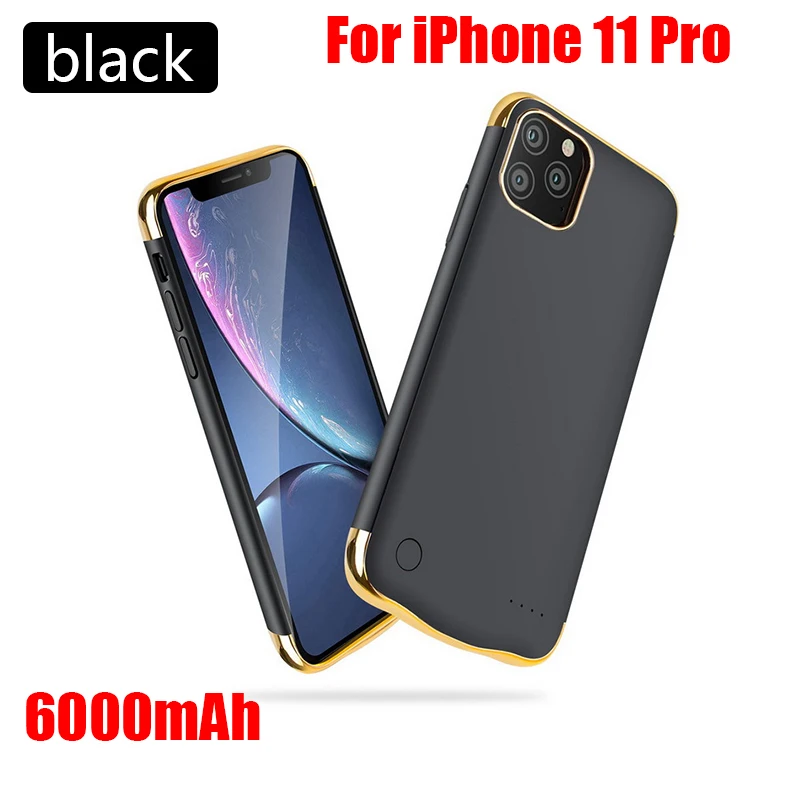 For iphone 11 Pro 5500/6000 мАч Внешний внешний аккумулятор, чехол для зарядки аккумулятора для iPhone 11/iPhone 11 Pro/iPhone 11 Pro Max, тонкий чехол для зарядного устройства - Цвет: For iphone 11 Pro