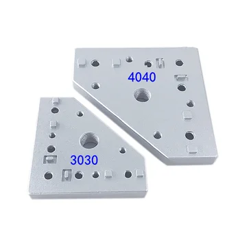 

1PC Aluminum Alloy Profile End Connection Plate for 3030-M12 3030-M16 4040-M16 Aluminum Profile Caster Foot Support