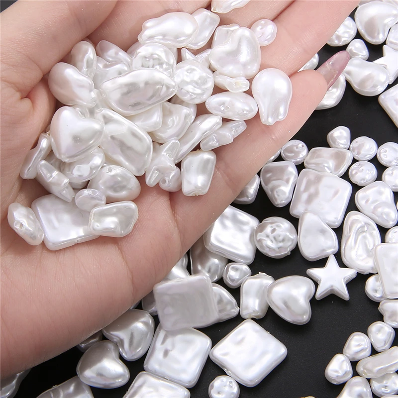 Irregular Abs Imitation Pearls Beads Acrylic Loose Beads For