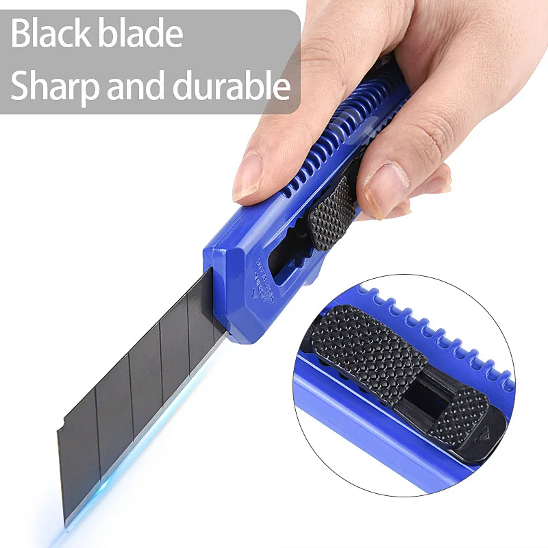 

Utility Knife Stainless Steel Insulation Paper Box Cutter Locking Blade Non-Slip Retractable Knives Cutting Tools QHTITEC