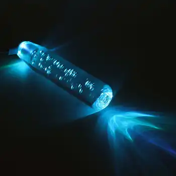 

20cm Car Gear Head Shift Knob Cover Gear Shift Handle Ball Collars LED Light RGB Stick Crystal Transparent Bubble Gear Shifter