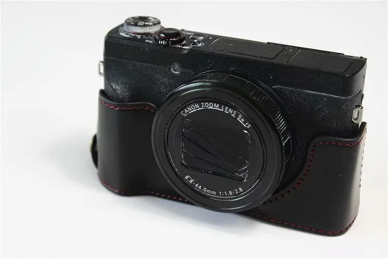 ПУ кожаный чехол для камеры половина сумка для Canon Powershot G5 X Mark II G5XII G5X2 Половина корпуса камеры Нижняя крышка батарейного отсека