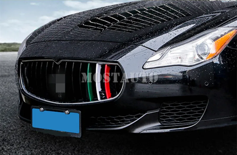 Для Maserati Quattroporte ABS передняя решетка гриля вставка крышка 2013 2016 3 шт. автомобильные
