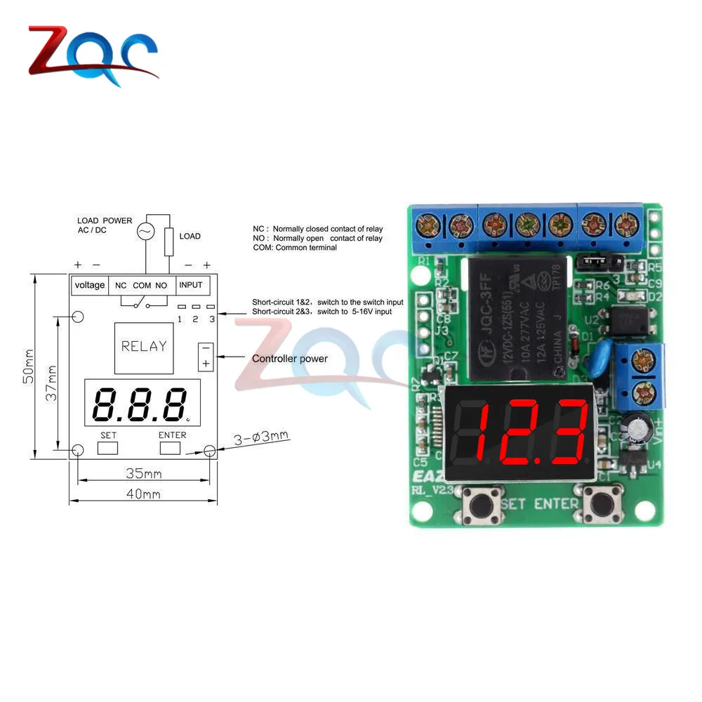 placa de controle interruptor digital com 03