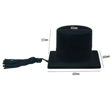 

Bachelor's Hat Jewelry Box Storage Case Ring Holder for Graduation Ceremony L4ME