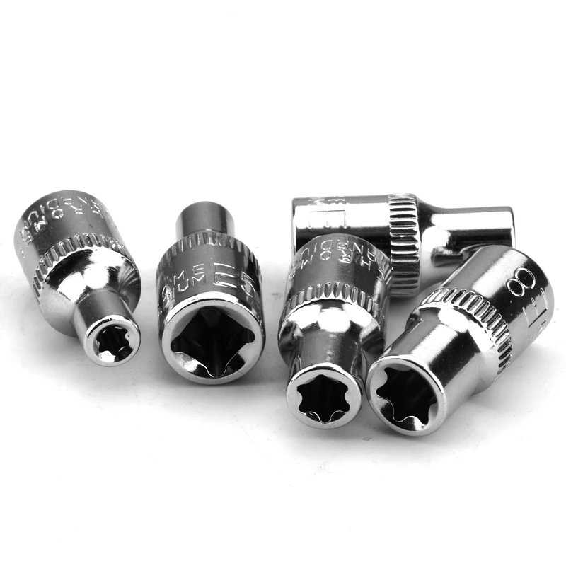 1/4 E4-E8 звезда бит торцевые ключи E Тип Torx хвостовик головки оборудования набор инструментов
