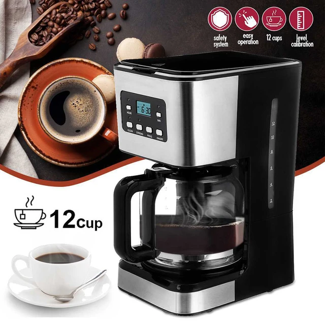 Coffee Maker Black 12 Cup Drip - AliExpress