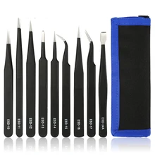 9 в 1ESD набор пинцетов антистатические прецизионные щипцы из нержавеющей стали для смарт-кольцо для nfc-устройств набор инструментов для ремонта