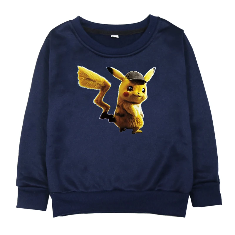 Hoodies 2 Футболки с Пикачу, детская осенне-зимняя одежда Детские толстовки для мальчиков, длинный костюм с рукавами, толстовки для девочек - Цвет: Hoodies 2