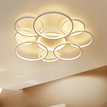 

Post-modern living room LED ceiling lights Creative Ring Nordic Bedroom Study Room Restaurant Corridor Ceiling Lamps