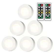6 шт. светодиодный Ночной светильник, лампа для кухни, прилавок под шкаф, шкаф, коридор, прикроватный беспроводной пульт дистанционного управления, настенный светильник