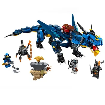 

New Ninja Series Stormbringer Set Dragon Compatible with Legogely Ninjagoes 70652 Model Building Blocks Bricks Toys for Children