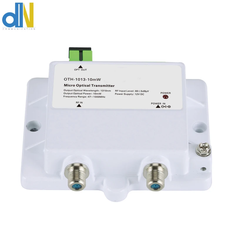 

CATV Micro Optical Transmitter OTH-1013-10mW FTTH 1310nm 1550nm single mode 12V DC Micro Optical Transmitter 1013-10mw