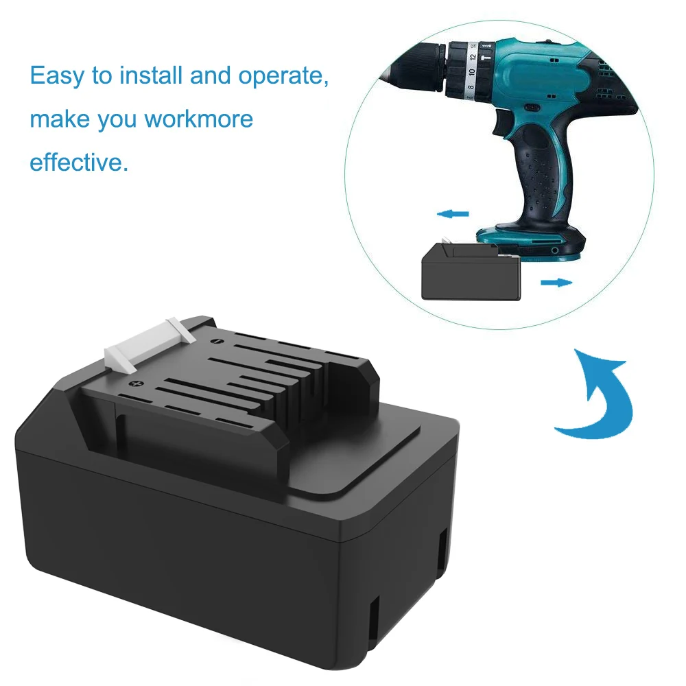 Makita 14,4 V 4.0Ah емкость литий-ионная Замена литий-ионного аккумулятора Электрический инструмент для BL1413G номер детали 196375-4(1 упаковка)-черный