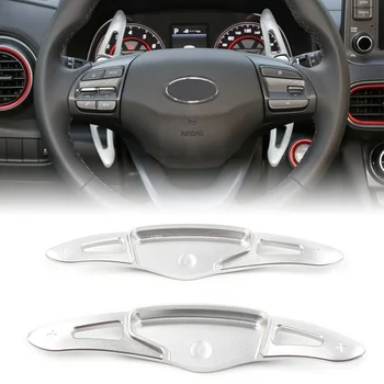 

Aluminum Car Steering Wheel Shift Paddle Extension Shifter For Hyundai Veloster loniq 2019 2020 Silver