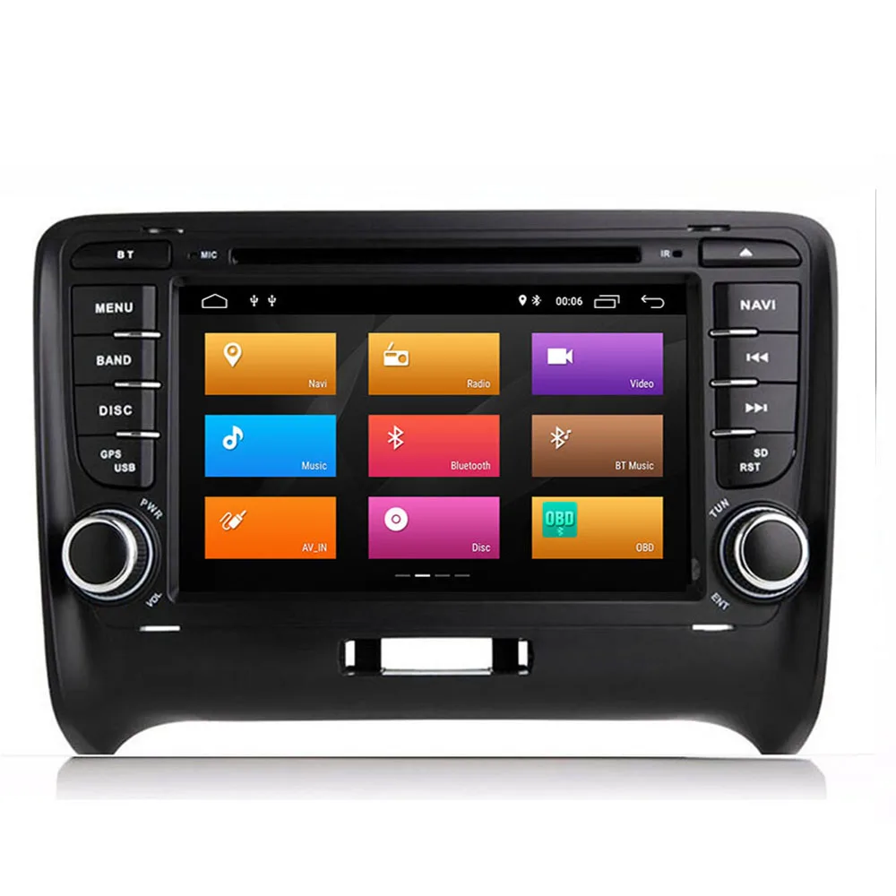 Cheap Android 9.0 8-Core Car Radio Stereo DVD Player GPS Navigation For AUDI TT MK2 DAB OBD2 Bluetooth Headunit +Free Rear Camera+Map 3