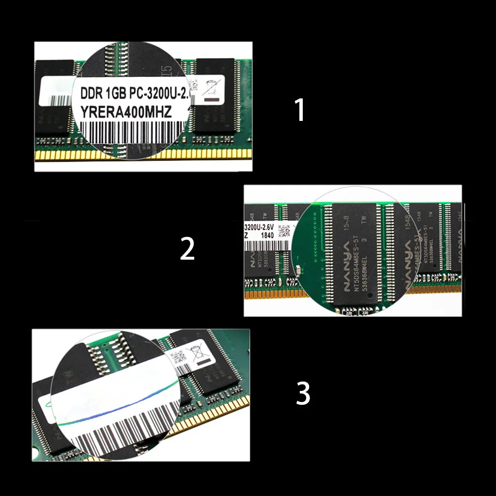 Совместимый модуль 400 МГц память 2,6 В DDR 1 ГБ настольный компьютер плавно стабильная универсальная низкая плотность одна передача быстрая
