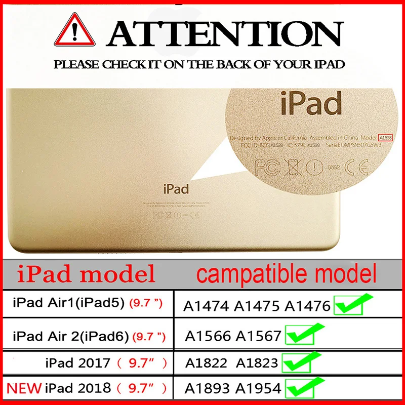 Новый кожаный 360 Вращающийся чехол для Apple ipad 9,7 дюймов Air/Air 2 retina чехол ультра тонкий Авто сон для нового ipad 2017 2018 крышка