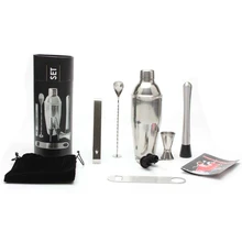 PHFU-750ML из нержавеющей стали барный коктейль-Шейкер Набор барной посуды Набор для изготовления с Crock ящик для хранения кухня барный винный набор