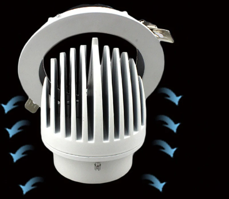 12 개/몫 35W 45W LED 트렁크 빛 110V 220V LED 짐벌 빛 COB 통 LED 짐벌 램프 회전 Led 통 조절