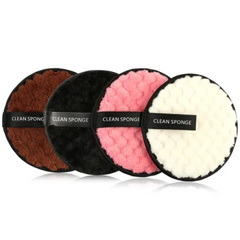 

Microfiber Cloth Pad Facial Cleaning Makeup Remover Puff Cotton Double layer Face Cleansing Towel Clean Sponge Make up remover J