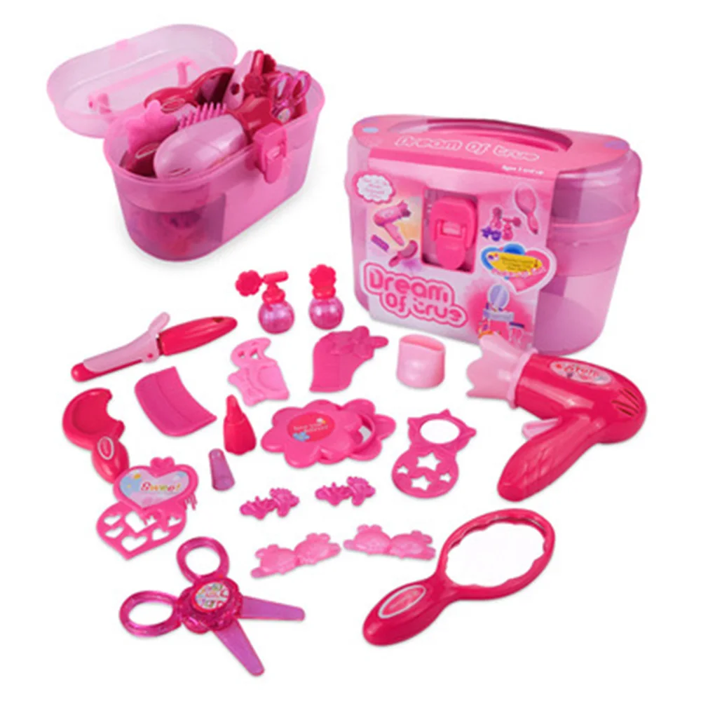 Pretend Play Makeup and Hair Dressing Set for Dolls - Image 2