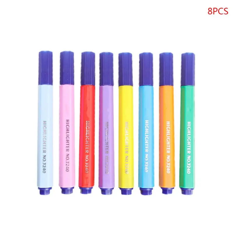 

8pcs Highlighter Pen Marker Pastel Liquid Chalk Fluorescent Pencl Candy Color