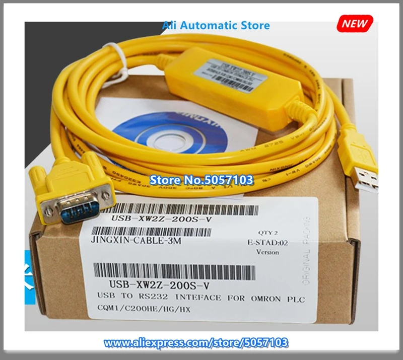 Желтый USB-XW2Z-200S-V CQM1 C200HE HG HX кабель для загрузки программирования