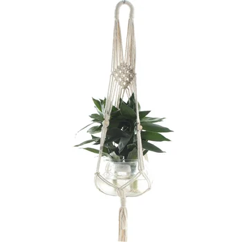 

Plant Hanger Basket Handmade Rope Pots Holder Rope Net Home Flower Pot Plant Lanyard Hanging Baskets