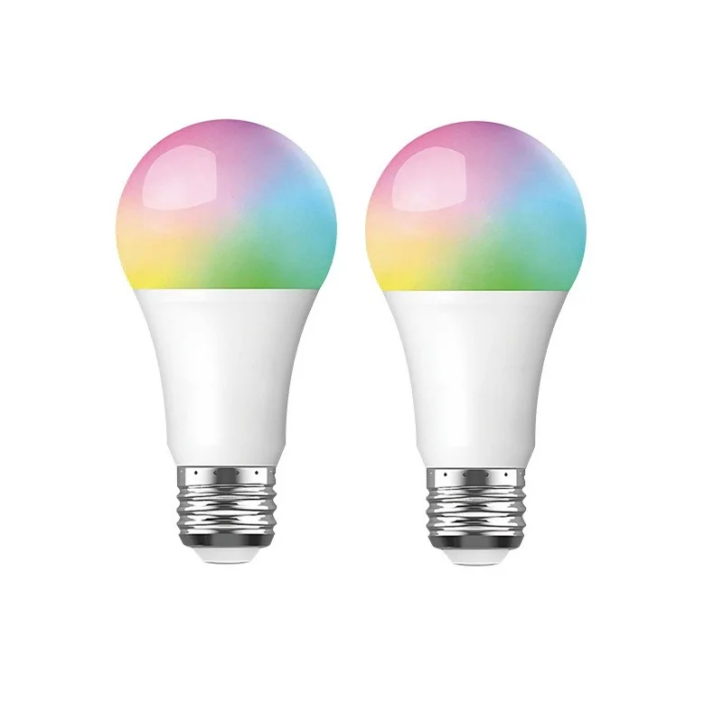 2 шт./лот Wifi умная лампа RGB+ W+ C светодиодный светильник E27 9 Вт разноцветный светильник Smart Life Tuya App таймер работа с Amazon Alexa Google Home - Цвет: 2PCS