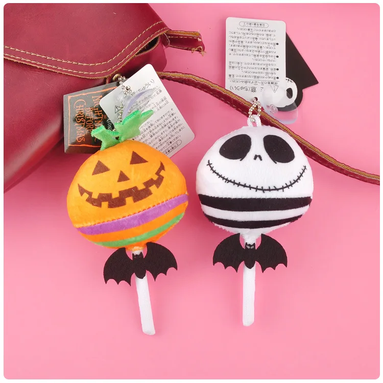 11cm The Nightmare Before Christmas Skeleton pumpkin Jack Plush Toy Bag Decoration Doll Mini Gift for Children