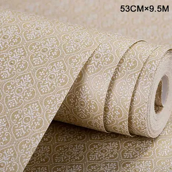 

European Style Wallpaper Bedroom Living Room 3D Embossed TV Non-woven modern Wallpaper