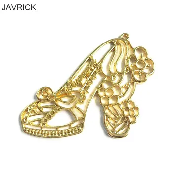 

10Pcs Princess High Heels Frame Pendant Open Bezel Setting UV Resin Jewelry