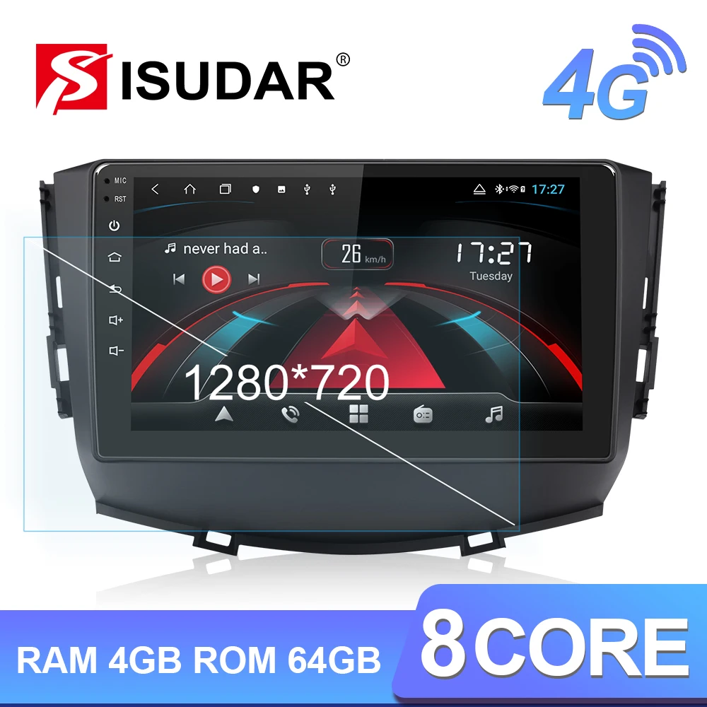 

Isudar H53 4G Android 1 Din Auto Radio For Lifan/X60 Car Multimedia Player Octa Core RAM 4GB ROM 64GB GPS USB DVR Camera DSP