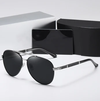 

Brand Polarized Sunglasses Men New Retro Pilot Sunglasses Men Driving Goggles Sun Glasses With Accessories Unisex oculos de sol