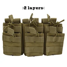 Двухслойный Тактический Подсумок Molle военные патроны Кэрри страйкбол Пейнтбол пуля картриджный мешочек охотничьи сумки новые