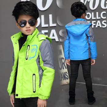 

Children Outerwear Warm Coat Sporty Kids Clothes Waterproof Windproof Thicken Boys Girls Cotton-padded Jackets Autumn and Winter