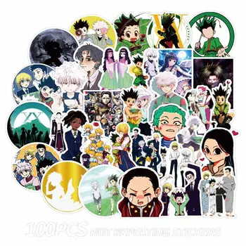 

100 Pcs/Set HUNTER X HUNTER Anime Stickers Waterproof PVC Decal For Car Laptop Suitcase Skateboard Motorcycle For KIDS