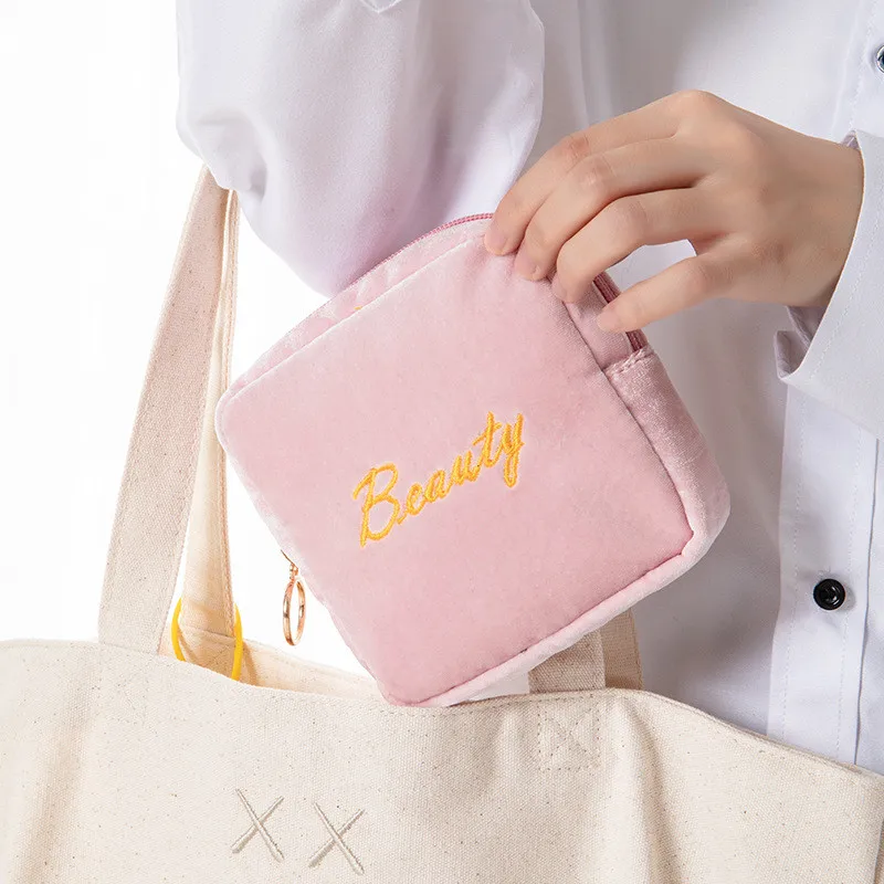 BalleenShiny, Женская косметическая сумка парусина, сумка для хранения, сумка для кредитных карт, тампон, кошелек, органайзер, женская гигиеническая салфетка, сумки